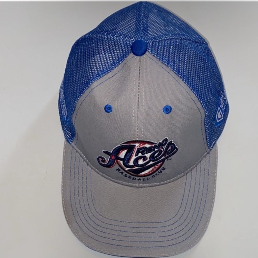 Melon Blue and Gray Mesh Baseball Cap